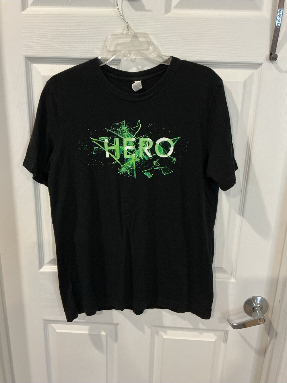 Hero Graphic Tee - Black with Green Print